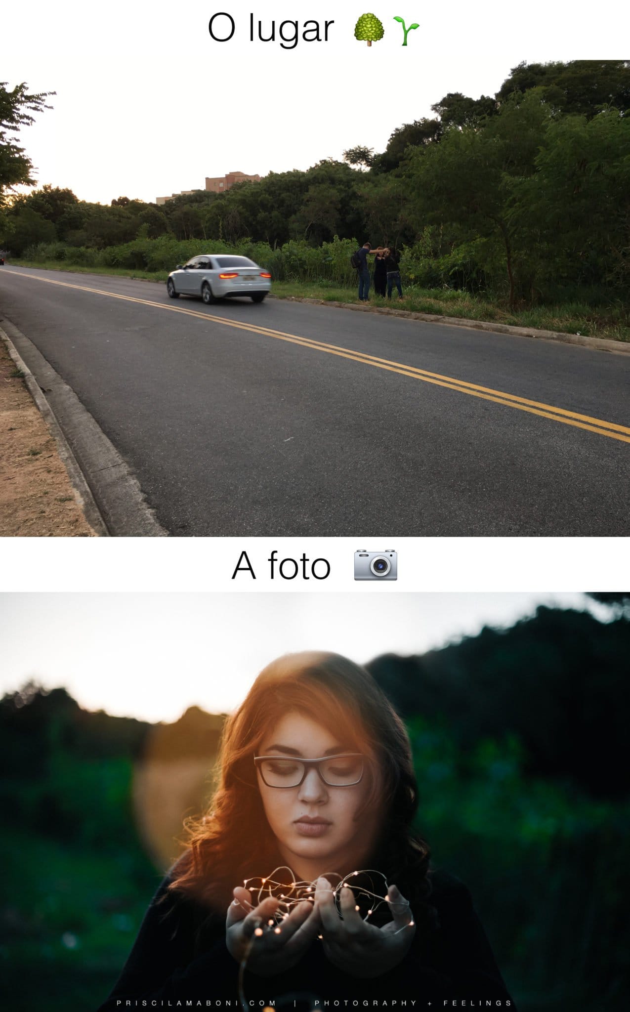 O lugar x a foto